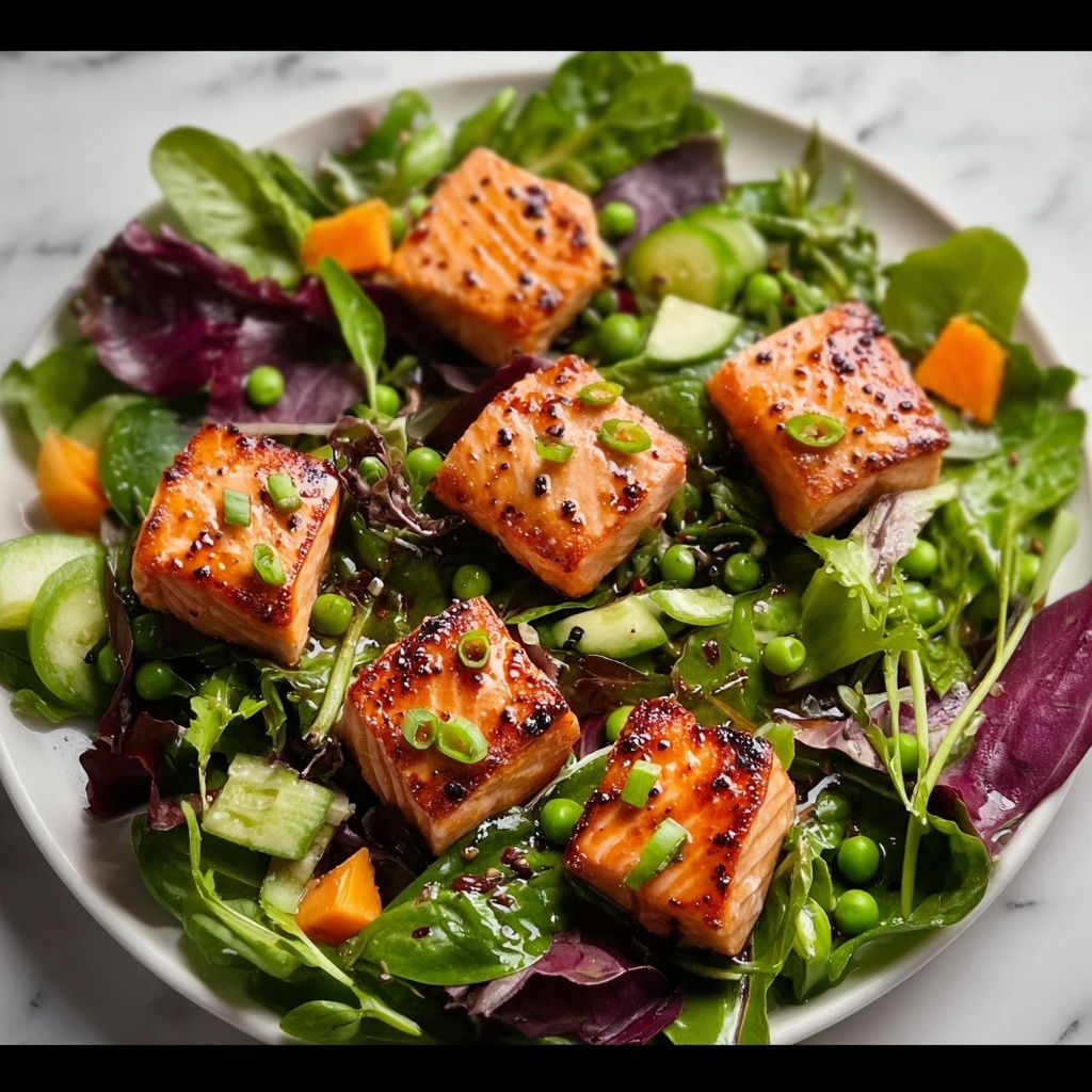Asian Salmon Salad with Ginger Soy Dressing Recipe - Recipe Image