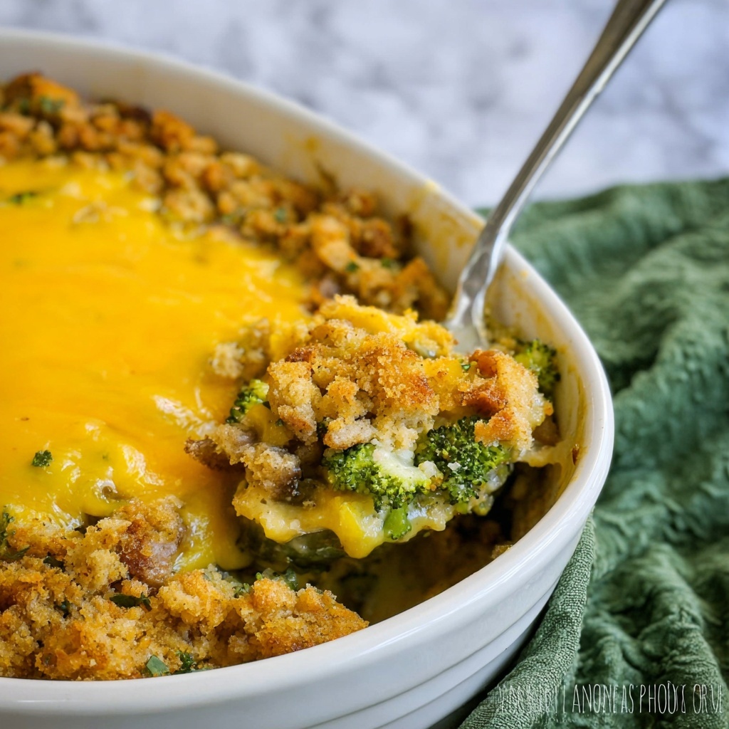 Cheesy Stuffing Casserole Recipe - Recipe Image