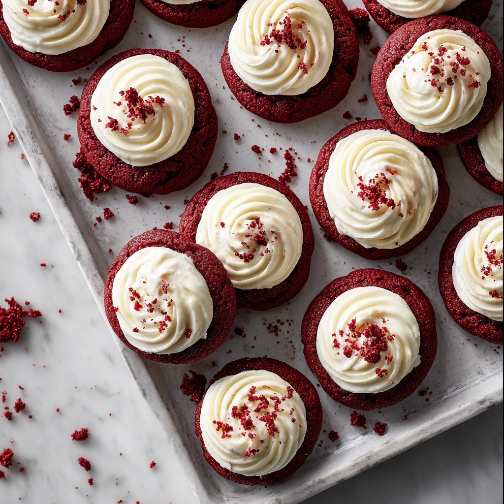 Red Velvet Cookie Sandwiches with Cream Cheese Filling Recipe - Recipe Image