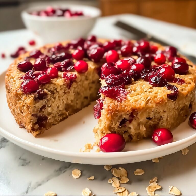 Baked Oatmeal with Cranberries Recipe