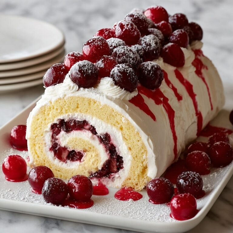 Cherry Cheesecake Cake Roll Recipe