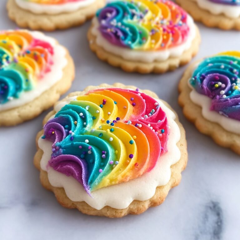 Piped Rainbow Shortbread Cookies for Festive Fun at Home Recipe