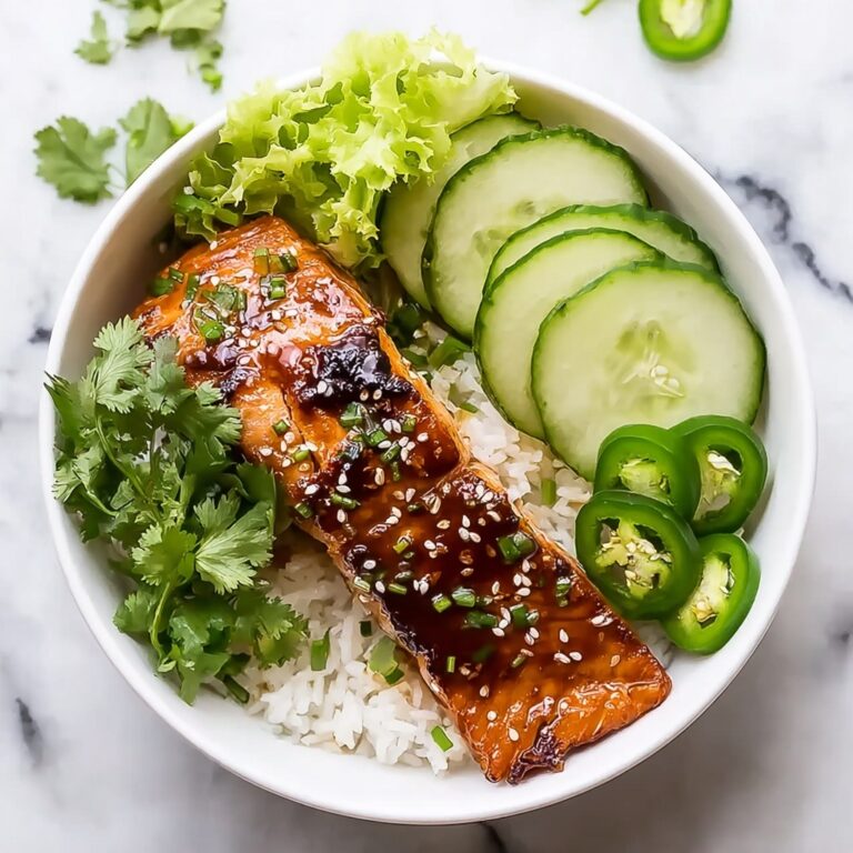 Crunchy Brown Rice Salmon Bowls with Herbed Tahini Dressing Recipe