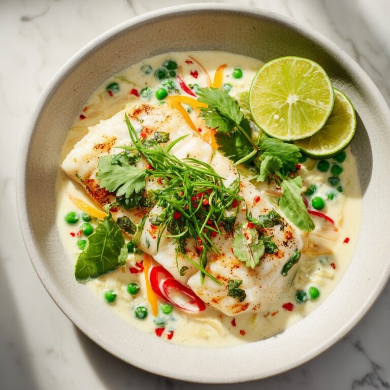 Coconut Poached Cod with Ginger and Lime Recipe