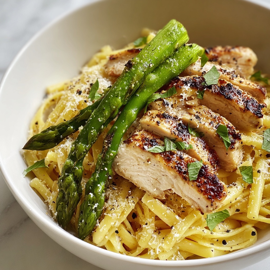 Delicious Chicken and Asparagus Pasta Recipe - Recipe Image