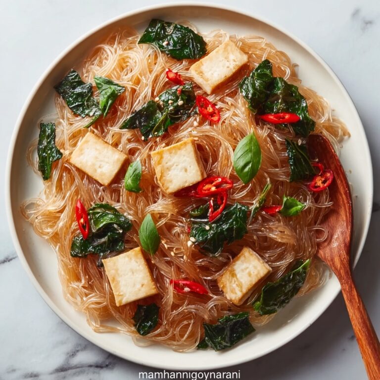Basil and Tofu Vermicelli: A Quick Vegan Delight Recipe